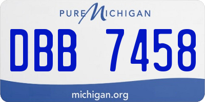 MI license plate DBB7458