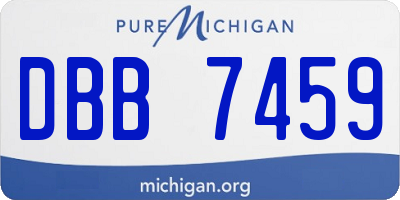 MI license plate DBB7459