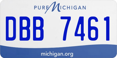 MI license plate DBB7461