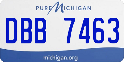 MI license plate DBB7463