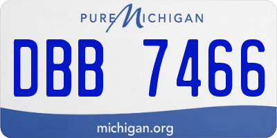 MI license plate DBB7466