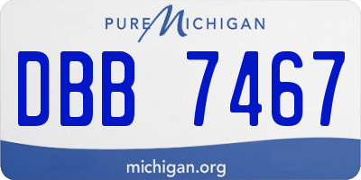 MI license plate DBB7467