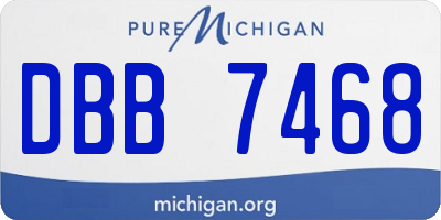 MI license plate DBB7468