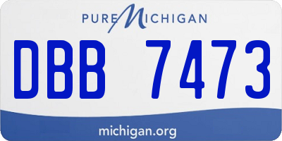 MI license plate DBB7473