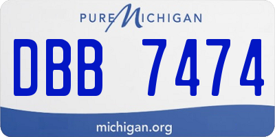 MI license plate DBB7474