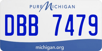MI license plate DBB7479