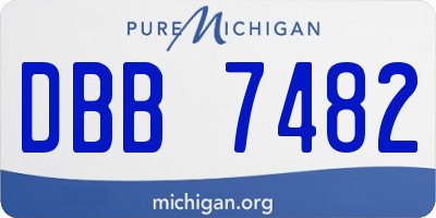 MI license plate DBB7482