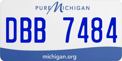 MI license plate DBB7484