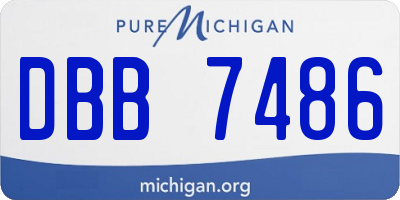 MI license plate DBB7486