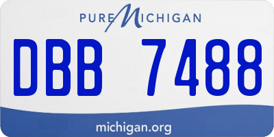 MI license plate DBB7488