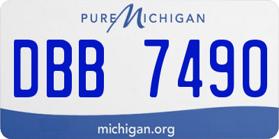 MI license plate DBB7490