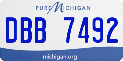 MI license plate DBB7492