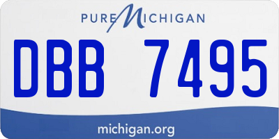 MI license plate DBB7495