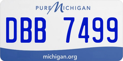 MI license plate DBB7499