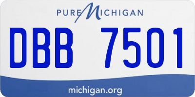MI license plate DBB7501