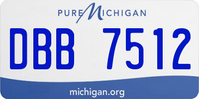 MI license plate DBB7512