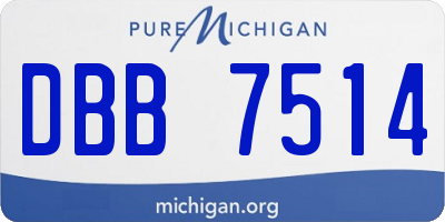 MI license plate DBB7514