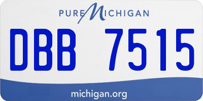 MI license plate DBB7515