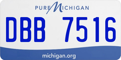 MI license plate DBB7516