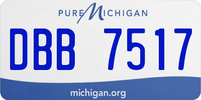 MI license plate DBB7517