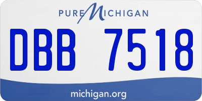 MI license plate DBB7518
