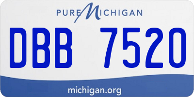 MI license plate DBB7520