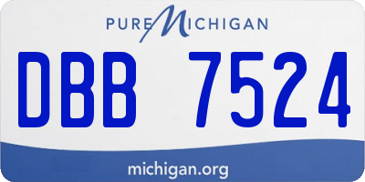 MI license plate DBB7524