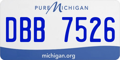 MI license plate DBB7526
