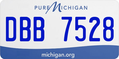 MI license plate DBB7528