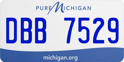 MI license plate DBB7529