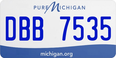 MI license plate DBB7535
