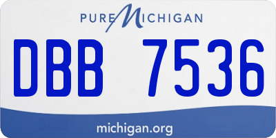 MI license plate DBB7536