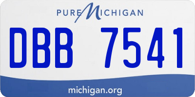 MI license plate DBB7541