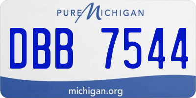 MI license plate DBB7544