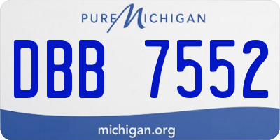 MI license plate DBB7552