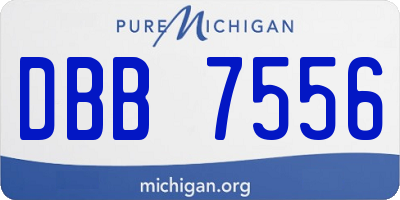MI license plate DBB7556