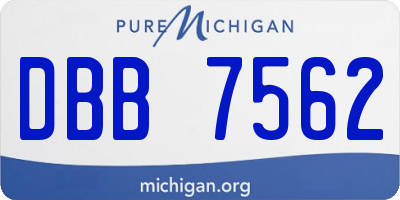 MI license plate DBB7562