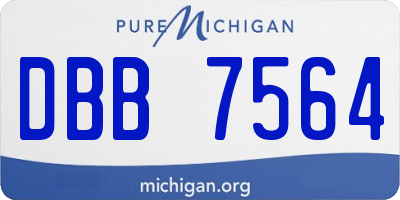 MI license plate DBB7564