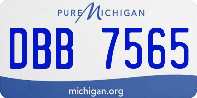 MI license plate DBB7565