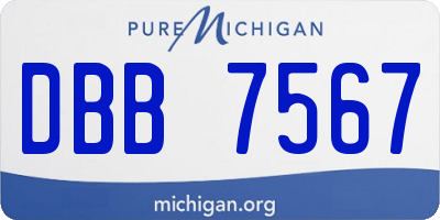 MI license plate DBB7567