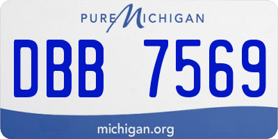 MI license plate DBB7569