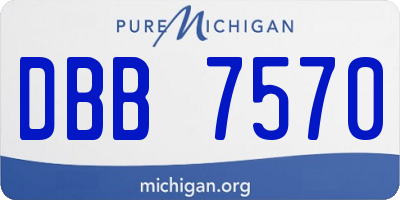 MI license plate DBB7570