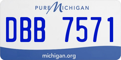 MI license plate DBB7571