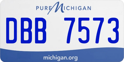 MI license plate DBB7573