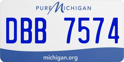 MI license plate DBB7574