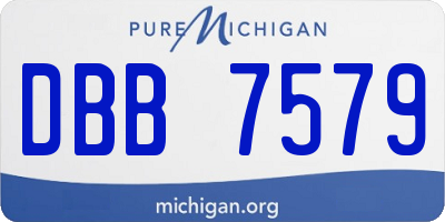 MI license plate DBB7579