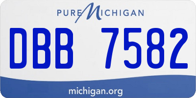 MI license plate DBB7582