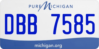 MI license plate DBB7585