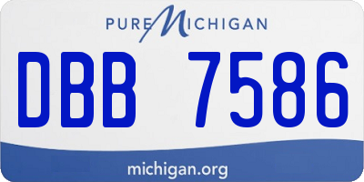 MI license plate DBB7586
