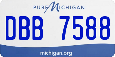 MI license plate DBB7588